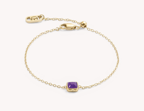 Coeur de Lion Gold Bracelet Sugilite - February